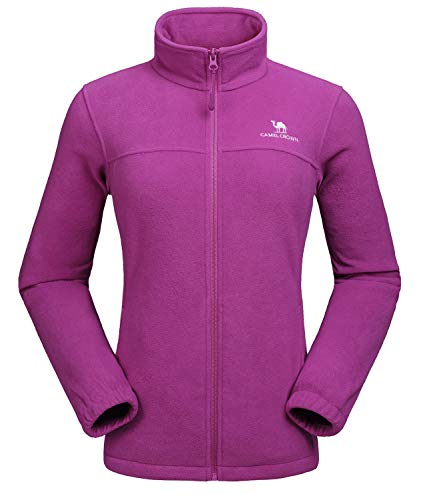 CAMEL CROWN Women Full Zip Fleece Jackets with Pockets Soft Polar Fleece Coat