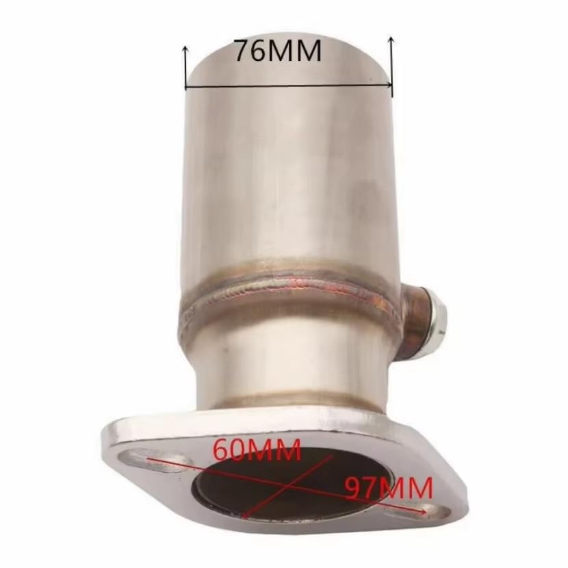 Tubo In Acciaio Inox Da 3" A Flangia Riduttrice Da 2,5" A 2 Bulloni Senza Tappo O2, Parti Di Scarico Per Downpipe, 1 Pezzo Tubo Di Scarico Auto