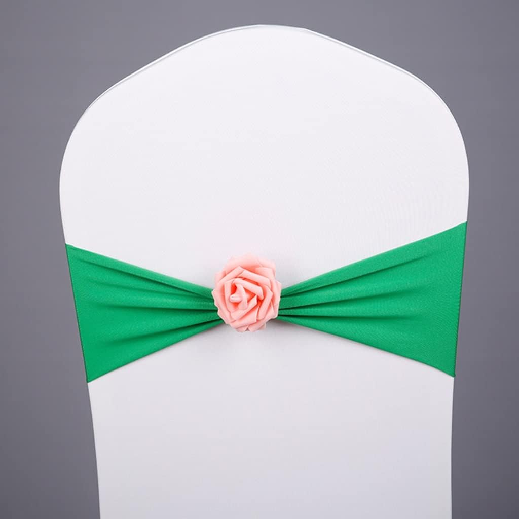 Chair Sashes for Party 10-50Pcs Elegant Art Simulation Roses Chair Ties Wedding Celebration Elastic Chair Back Decoration Easy to Install (Color : A Size :30) (D*20)