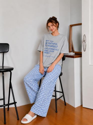 Image of KSHS Womens Korean Night Dress || Full Pyjama Set ||Korean Nightsuit || Women Nightwear ||Round Neck Full Sleeve Nightsuit || Loungewear || Everyday Nightdress Women's Pyjama Sets