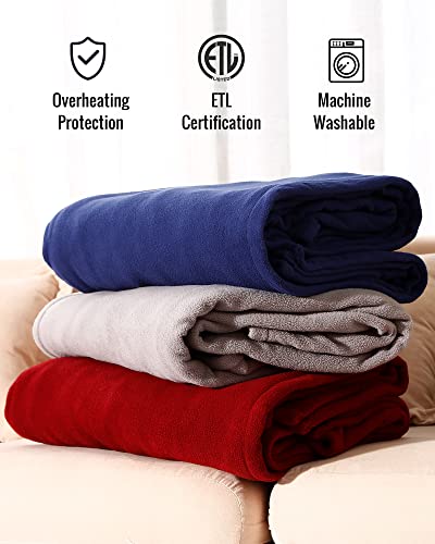image for YAKEE Heated Blanket, Electric Blanket Twin Size 62