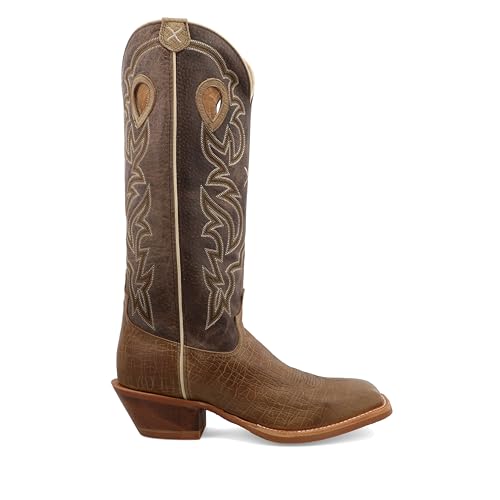Twisted X Men's 16" Buckaroo, Wide Square Toe, Crazy Horse Taupe & Crazy Horse Taupe, 9.5 EE4