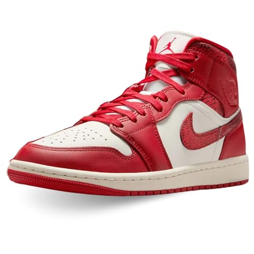 W AIR JORDAN 1 MID SE 'SAIL/VARSITY RED-TEAM RED'