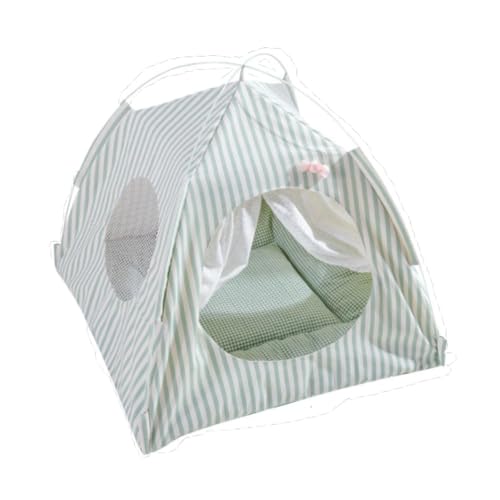 Tente tipi pour chat contre le stress lit vert lavable intérieur - 2