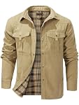 Mr.Stream – Mr.Stream Herren Karierte Flanellfutter Jacke Übergangsjacke