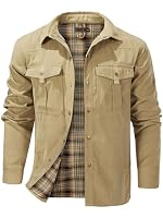 Mr.Stream – Mr.Stream Herren Karierte Flanellfutter Jacke Übergangsjacke