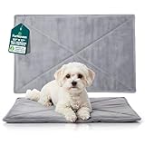 Furhaven ThermaNAP Self-Warming Cat Bed for Indoor Cats & Small Dogs, Washable & Reflects Body Heat - Quilted Faux Fur Reflective Bed Mat - Gray, Small