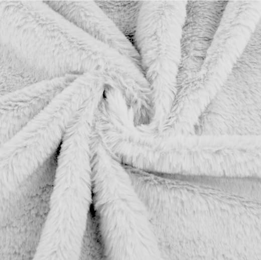 Image of Shaggy Faux Fur Fabric, Super Soft, 6 X 5 Feet (White)