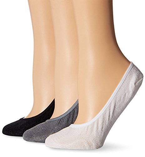 Sperry Women's Micro Liner Sock with a Helicase sock ring; White Assorted Size Fits Shoe 5-10 (3pair)