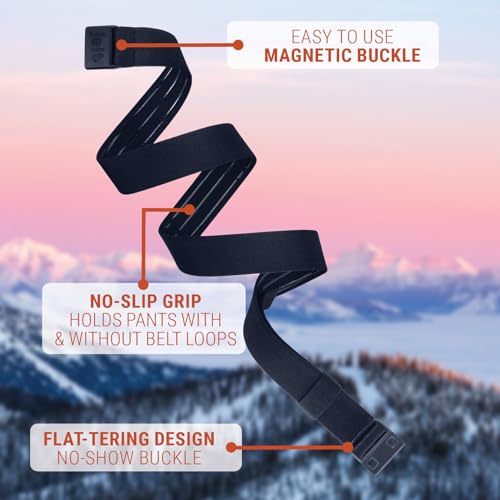 Image of JeltX Adjustable Elastic Belts for Men and Women, Non-Slip Stretch Belt with Magnetic Belt Buckle and Grippy Gel