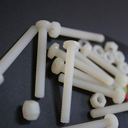 50 x Testa Bombata in Nylon, viti testate a croce