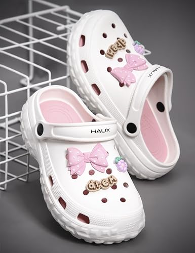 Image of HAUX Women's Classic Charms Clogs /Sandals with Adjustable Back Strap for Adult | Comfortable & Light Weight | Stylish & Anti-Skid | Everyday Use Clogs for Girls & Ladies