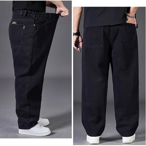 Mens Baggy Jeans Wide Leg Denim Pants Casual Stylish Loose Fit Elastic Waistband Hip Hop Skater Pants Streetwear4