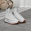 Converse Run Star Hike Hightop Sneakers, White/Black/Gum, 9.5 US Women/8 US Men