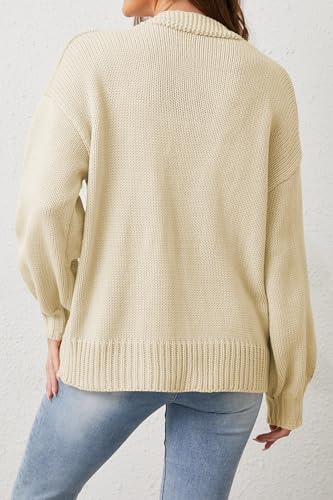Image of Cakulo Womens 2024 Cardigan Sweaters Fall Oversized Chunky 3D Flower Open Front Knit Cardigans Trendy