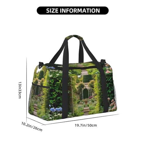 Secret Gardens Print Travel Duffel Bag for Men & Women, Foldable Travel Bags and Spacious Weekender Tote Bag for Storage Toiletry Luggage Personal Item4
