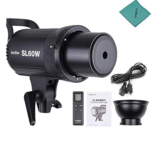 GODOX SL Series SL60W 60W White LED Video Light, 5600K Color Temperature
