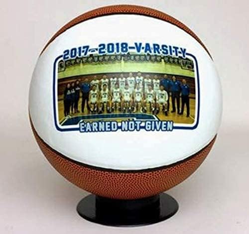 Miniatura 4 de Mini baloncesto personalizado de 6 pulgadas, tamaño oficial 1, baloncesto junior personalizado para entrenador, papá o cualquier fanático del