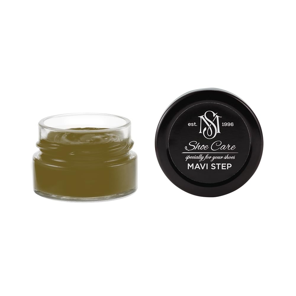 Premium Schuhcreme - NCS S 6030-G90Y Schwärzestes korinthisches Anthrazit - Nährende Pflege & Farbauffrischung für Glattleder von MAVI STEP - 1.70 fl oz / 50 ml