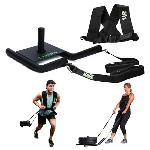 Rage Fitness CF-SL000 R2 Weighted Training Pull Sled, Black