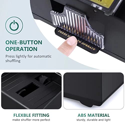 Rareidel Automatic Card Shuffler 2 Deck, Battery Operated Card Dealer Machine, Electric Casino Card Shuffler For Uno, Blackjack, Texas Hold'em, Home Card Games #TOP4
