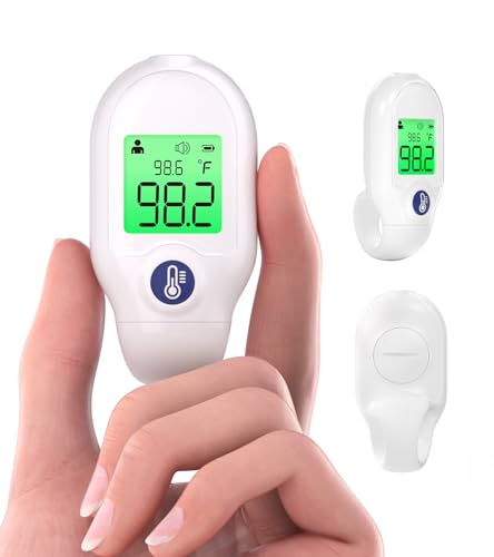 Forehead Thermometer for Adults Kids Non-Contact Baby Thermometer Medical Infrared Digital Thermometer Instant and Accurate Reading with LCD Display Fever Alarm Mute Code Portable Mini