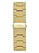 GUESS Retangular Gold-Tone + Stainless Steel Mesh Bracelet Watch wtih Black Genuine Diamond Dial. Color: Gold-Tone (Model: U1074G3)