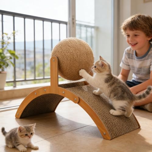 Grattoir interactif pour chats exercice et escalade de petite race - 3