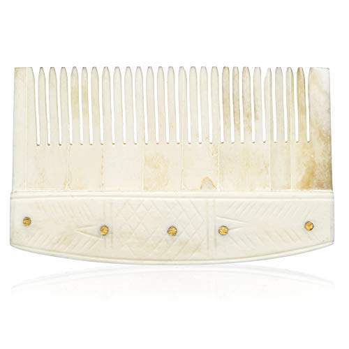 AleHorn Handmade Handcrafted Viking Bone Hair Pocket Comb Grooming Brush with Fine and Coarse Teeth for Beard Hair and Mustaches