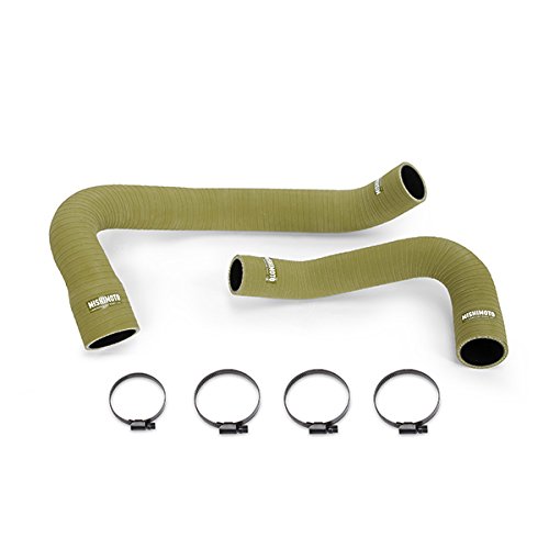 Mishimoto MMHOSE-WR6-07OD Silicone Water Hose Kit Compatible With Jeep Wrangler 6Cyl 2007-2017 Olive Drab