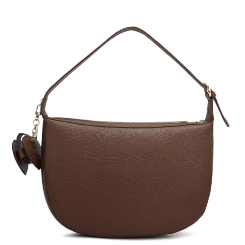 Image of Da Milano Women's Leather Shoulder Bag - Brown