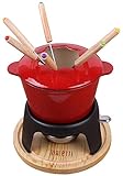 PERFECTO PARA TODOS LOS ALIMENTOS: nuestra olla de hierro fundido es ideal para todo tipo de alimentos. ¡Prepare sabrosas fondues de queso para carnes, panes y verduras o salsas de chocolate deliciosas para frutas, pretzels, postres y más! 
