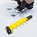 29.5 Inch Ice Fishing Auger, Nylon Ice Drill Auger Kit with Stainless Steel Blades, PE Protective Cover & Universal Adapter, Spiral Ice Auger for Outdoor Ice Fishing and Camping(Yellow, 29.5'' L)