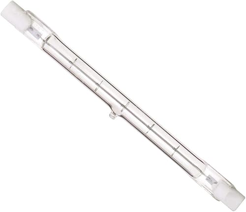 Satco S3496 1/tarjeta 120V 300 vatios T3 R7S bombilla base, transparente