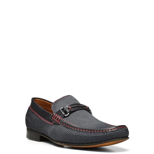 Image of Donald Pliner Donnie Men's Slip-On Loafer - Stacked Heel - Classic Dress Loafers for Men, Memory Foam Insole, Slip-On Shoes for Men, Comfortable Dress Shoes