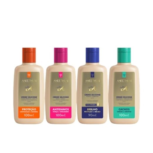 Kit 4 Cremes De Silicone Aneethun 100ml Cada