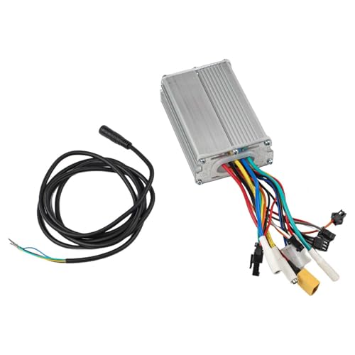 BlissfulAbode Controlador de scooter eléctrico sin escobillas de 21 A, 48 V, 1000 W, con carcasa de aleación de aluminio y cable adaptador de pantalla de 1450 mm