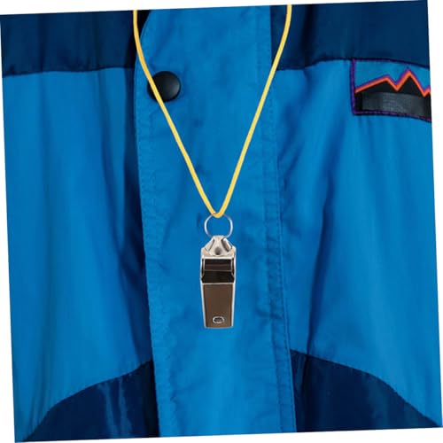24 silbatos de acero inoxidable con cordón para entrenamiento miniatura 4