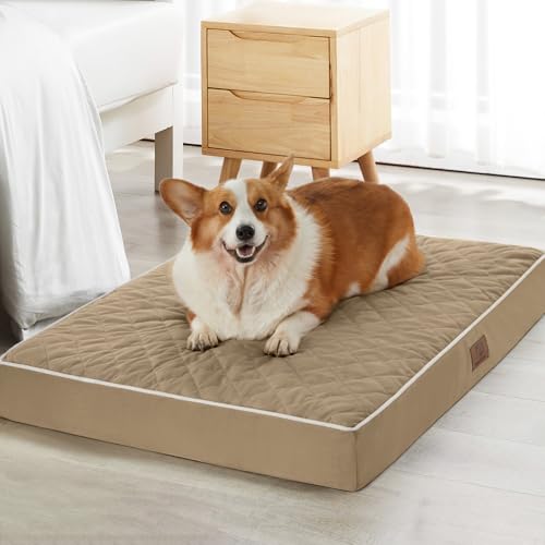 Image of WNPETHOME Orthopedic XXL Dog Beds Large Sized Dog, Waterproof Extra Large Dogs Bed with Removable Washable Cover, Multi-Needle Quilting Dogs Crate Bed