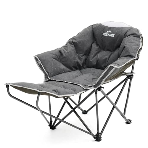 Upgrade Oversized Padded Comfy Camping Chair with Removable...