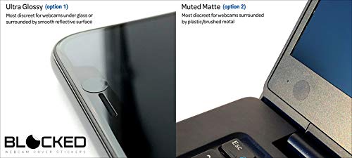 Blocked Webcam/Camera Vinyl Covers | Low-Tack Restickable Webcam Sticker | Multiple Sizes | Black 57-Pack Tabbed (Muted Matte) #TOP3