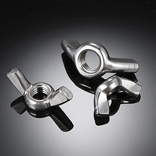 KKmoon DIN315 M-3/M-4/M5/M6/M-8/M-10 Conjunto de porcas sextavadas de aço inoxidável 304
