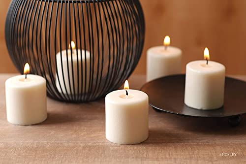 hosley unscented white votive candles 72-pack  clean-burning long-lasting 10-12 hour burn  ideal for weddings home dcor spa events  bulk value for versatile use
