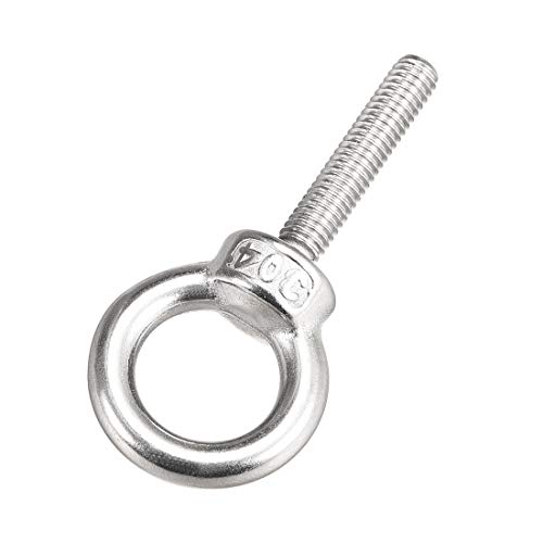 sourcing map 5Stk.Ringschraube M6 x 30mm Außengewinde 304 Edelstahl zum Aufhängen