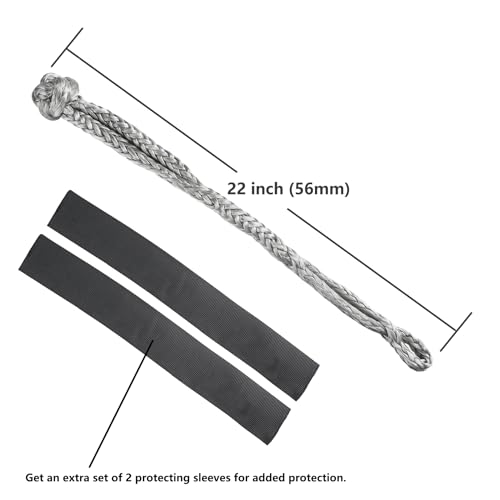 image for Ucreative 2Pcs Synthetic Soft Shackle 1/2 Inch x 22 Inch (56,000lbs Br