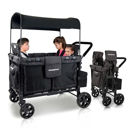 WonderFold W4 Original Stroller Wagon - Foldable Wagon with 5