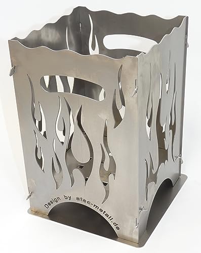 Feuerkorb | Feuertonne | Feuerschale aus Stahl eckig 30x22x23cm Stecksystem rustikal (Flamme h=30 cm) Feuerkorb | Feuertonne | Feuerschale aus Stahl eckig 30x22x23cm Stecksystem rustikal (Flamme h=30 cm)