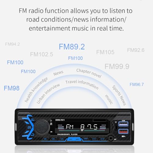 Radio para Carro 7" Bluetooth USB AUX FM miniatura 4