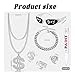 ZhengYuFa 90S 80S Hip Hop Costumes Kit, 2000S Rapper Accessories, Fake Jewelry，Boys Necklace Dollar Ring Steampunk Glasses Adults