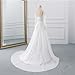 Findlovewedding Wedding Dresses for Bride with Lace Appliques Chiffon A Line Women Dress Long Sleeves Beach Bride Dress US 10 Off-White
